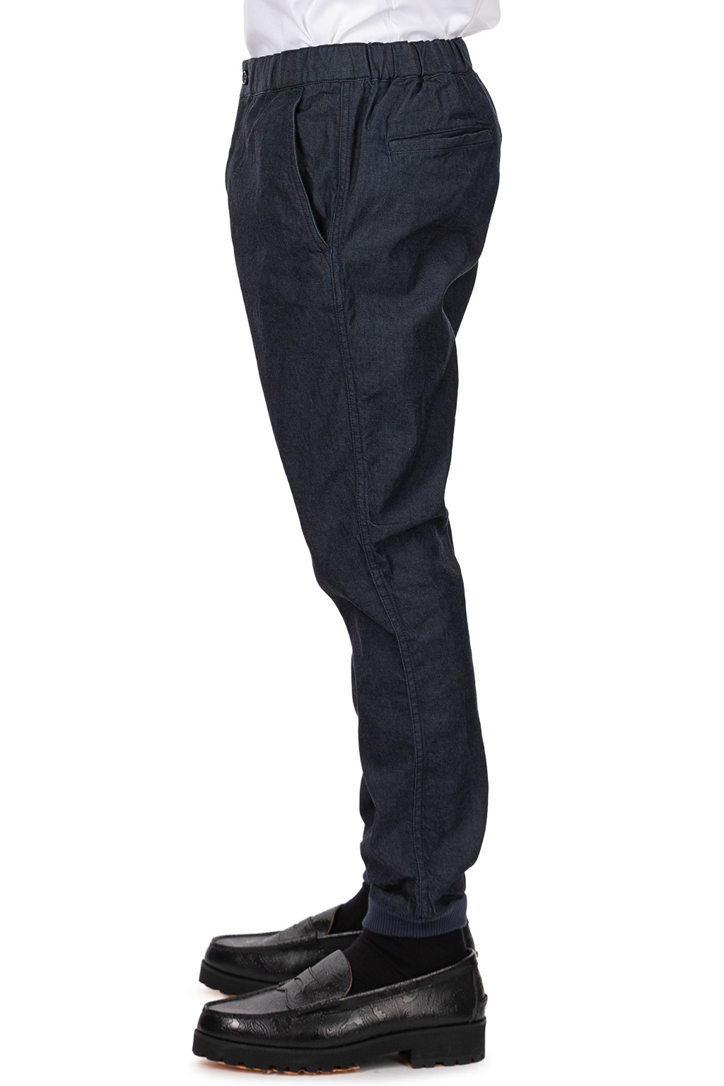 SOPHNET - STRETCH DENIM SLIM-FIT RIBBED PANTS