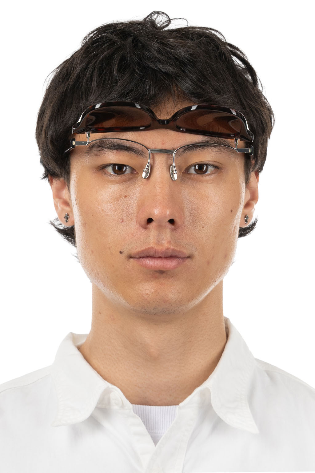 SOPHNET - Filp-UP Wellington Sunglasses - Brown