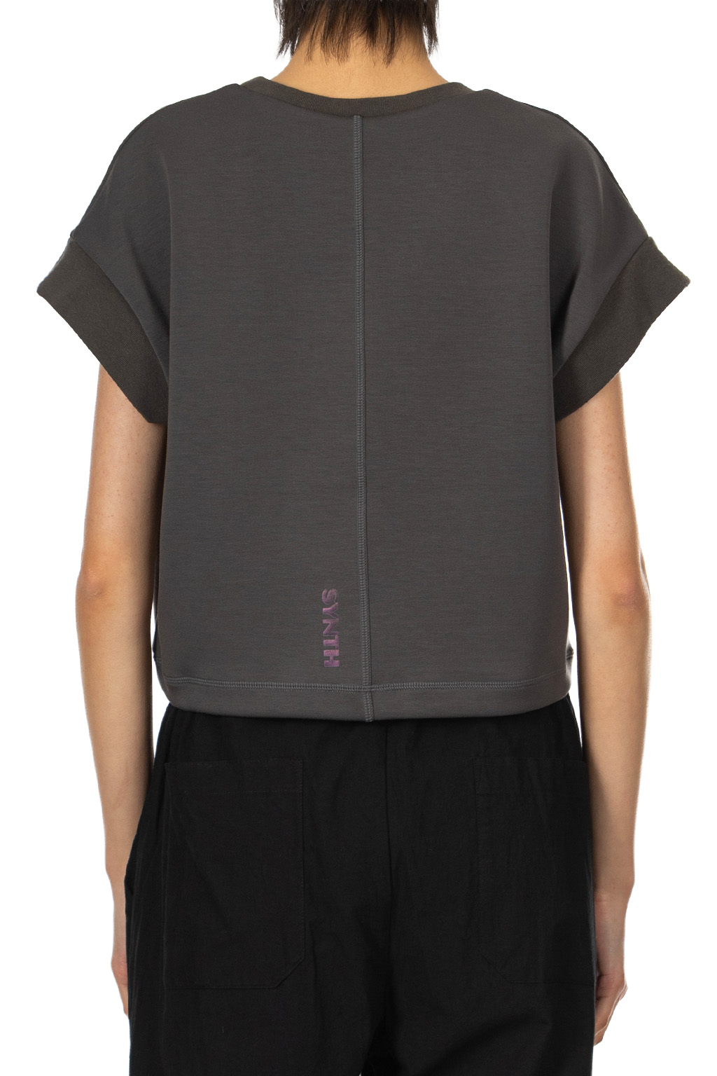 SYNTH - Sleeveless Cropped T - Olive Gray