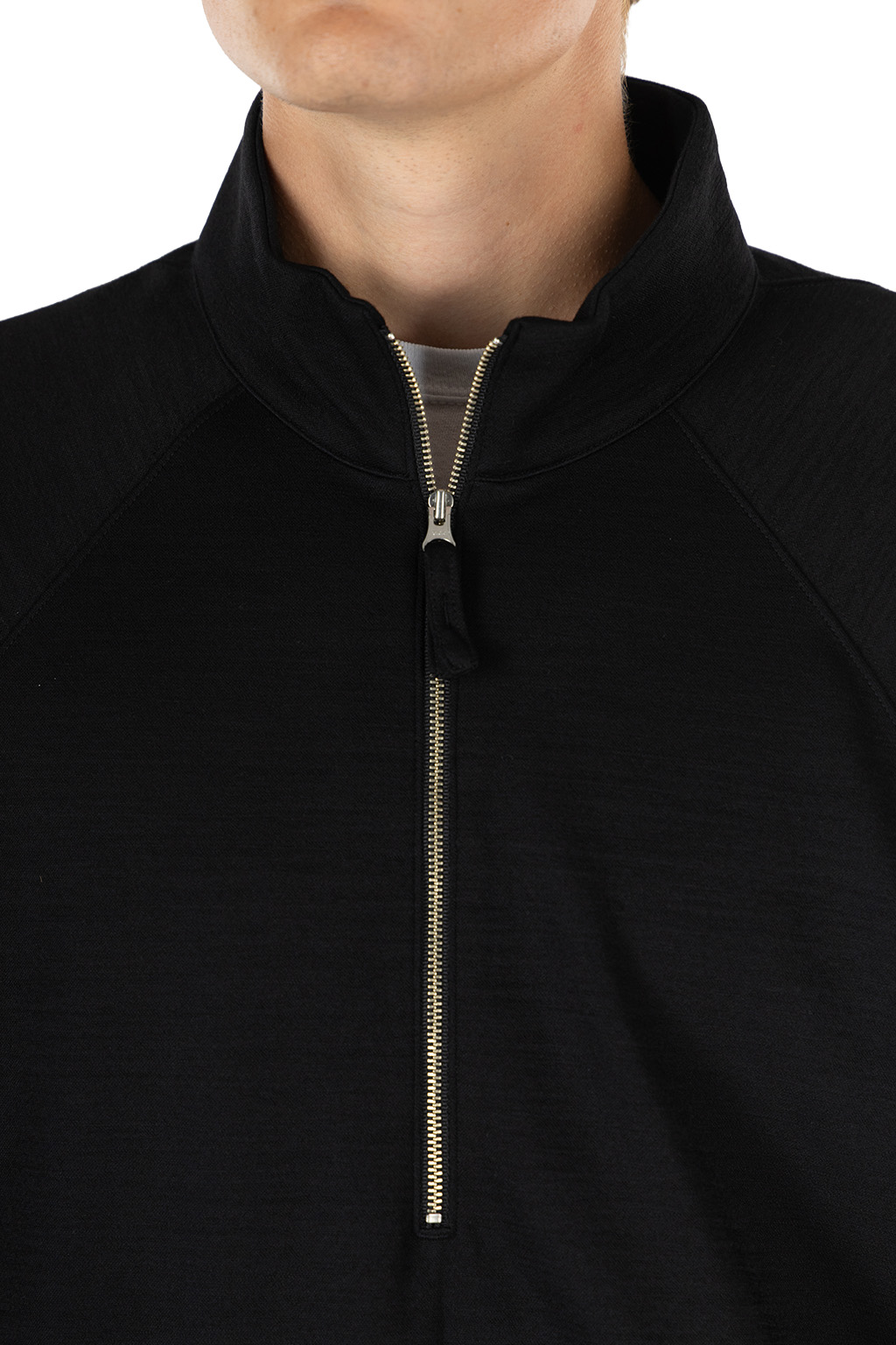 Still by hand - Half Zip Jersey Blouson - Black
