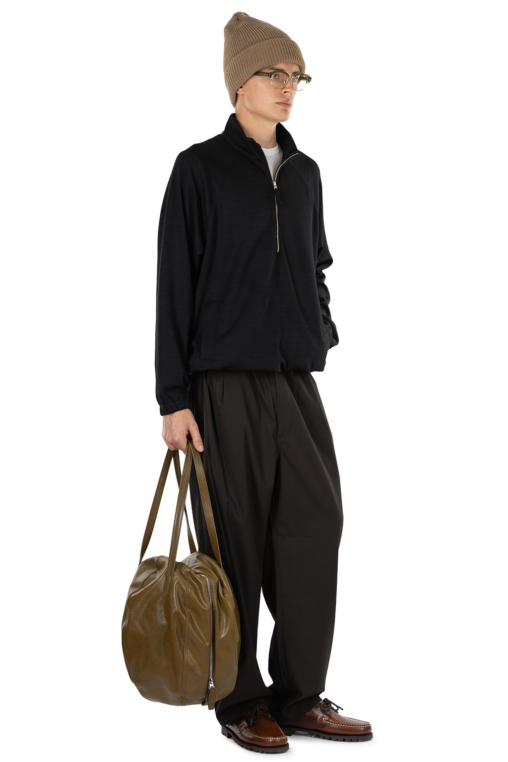 Still by hand - Half Zip Jersey Blouson - Black