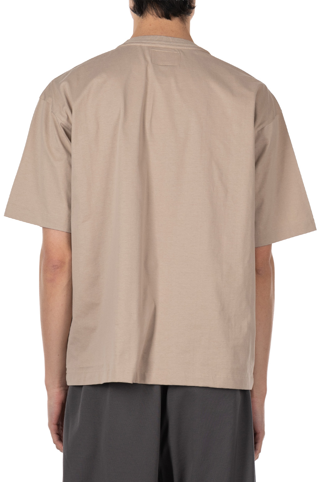 Still by hand - Knitted rib t-shirt - Sand Beige