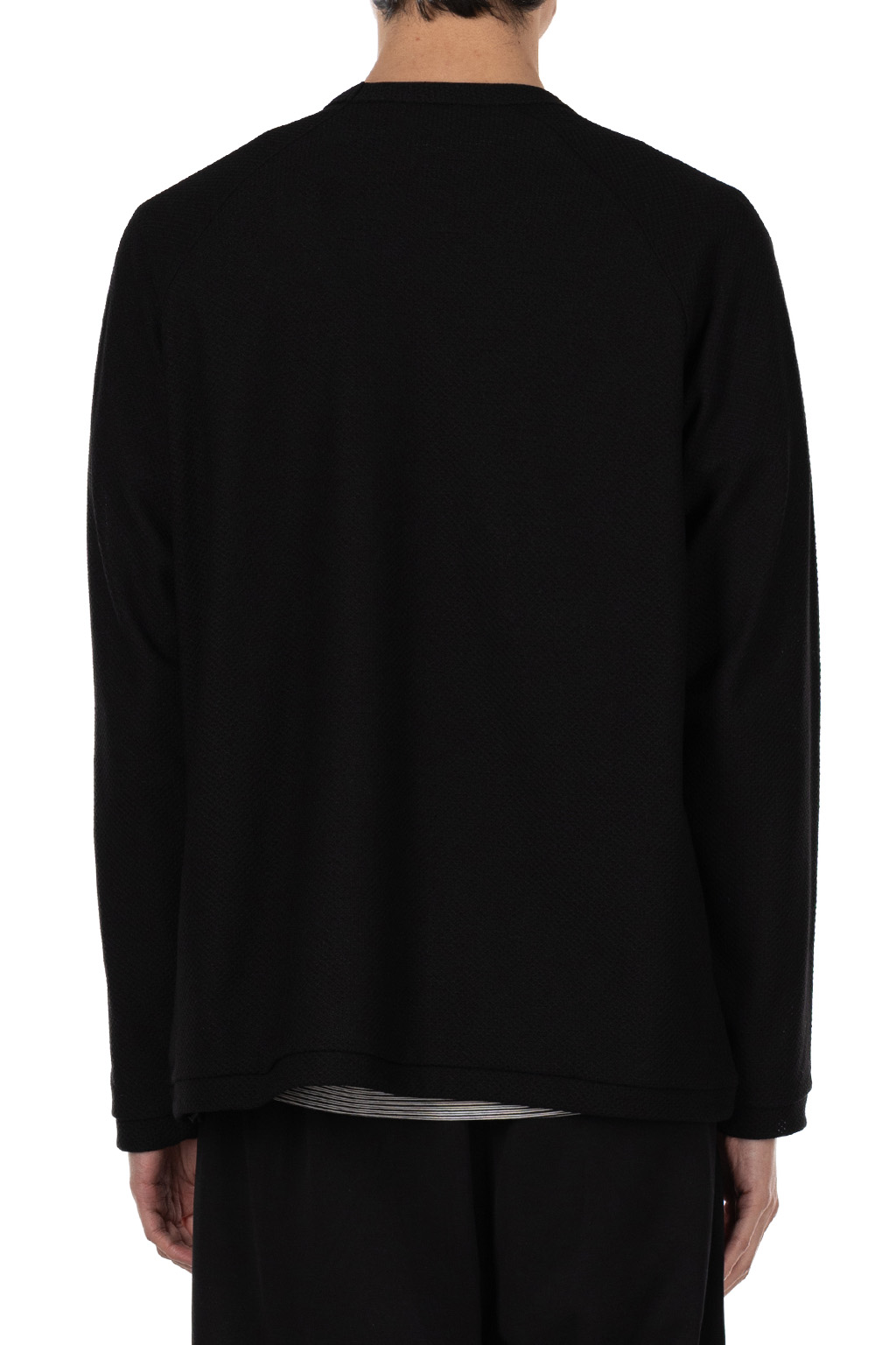 Still by hand - Moss stitch long sleeve  - Black