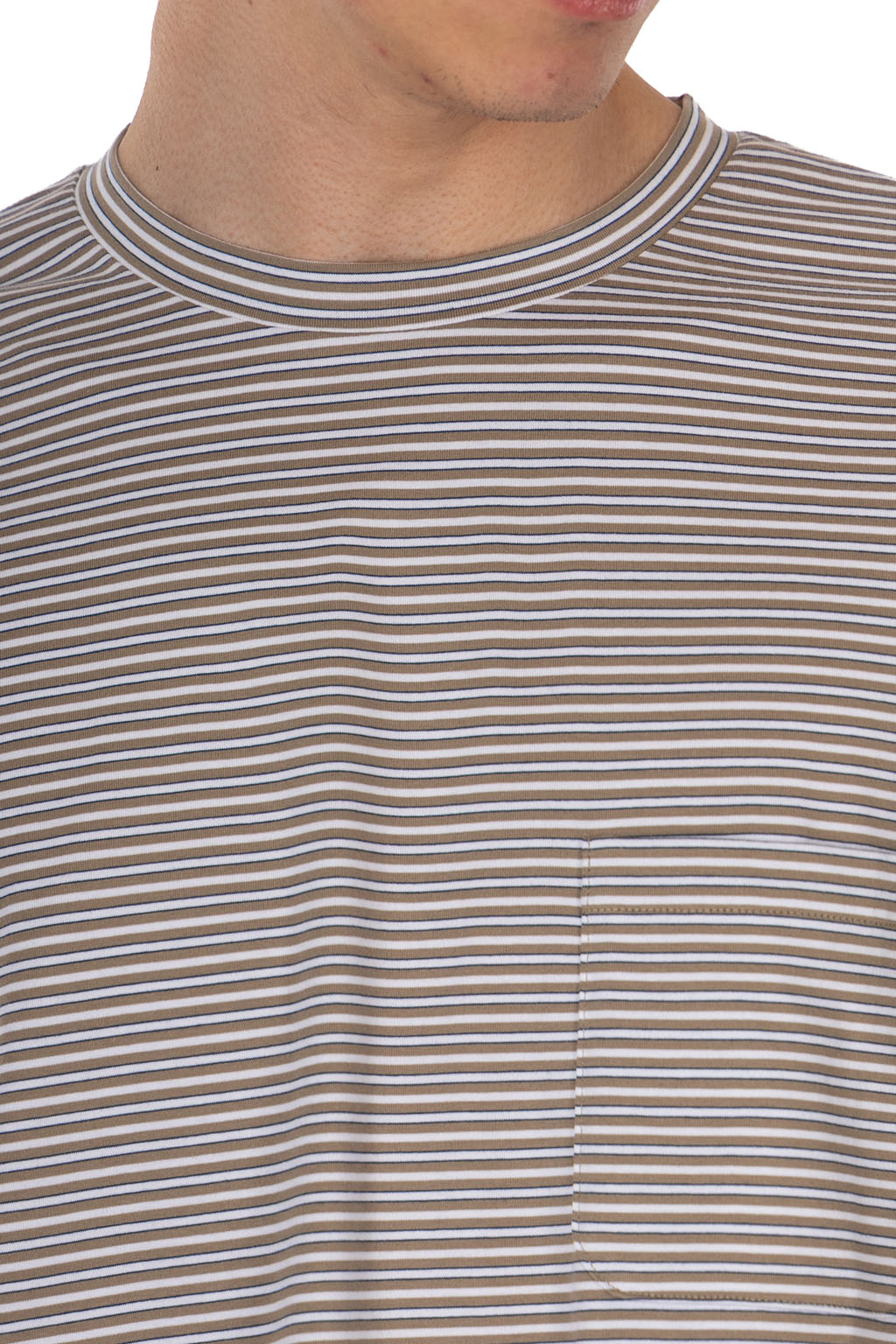 Still by hand - Striped long sleeve - Beige x White
