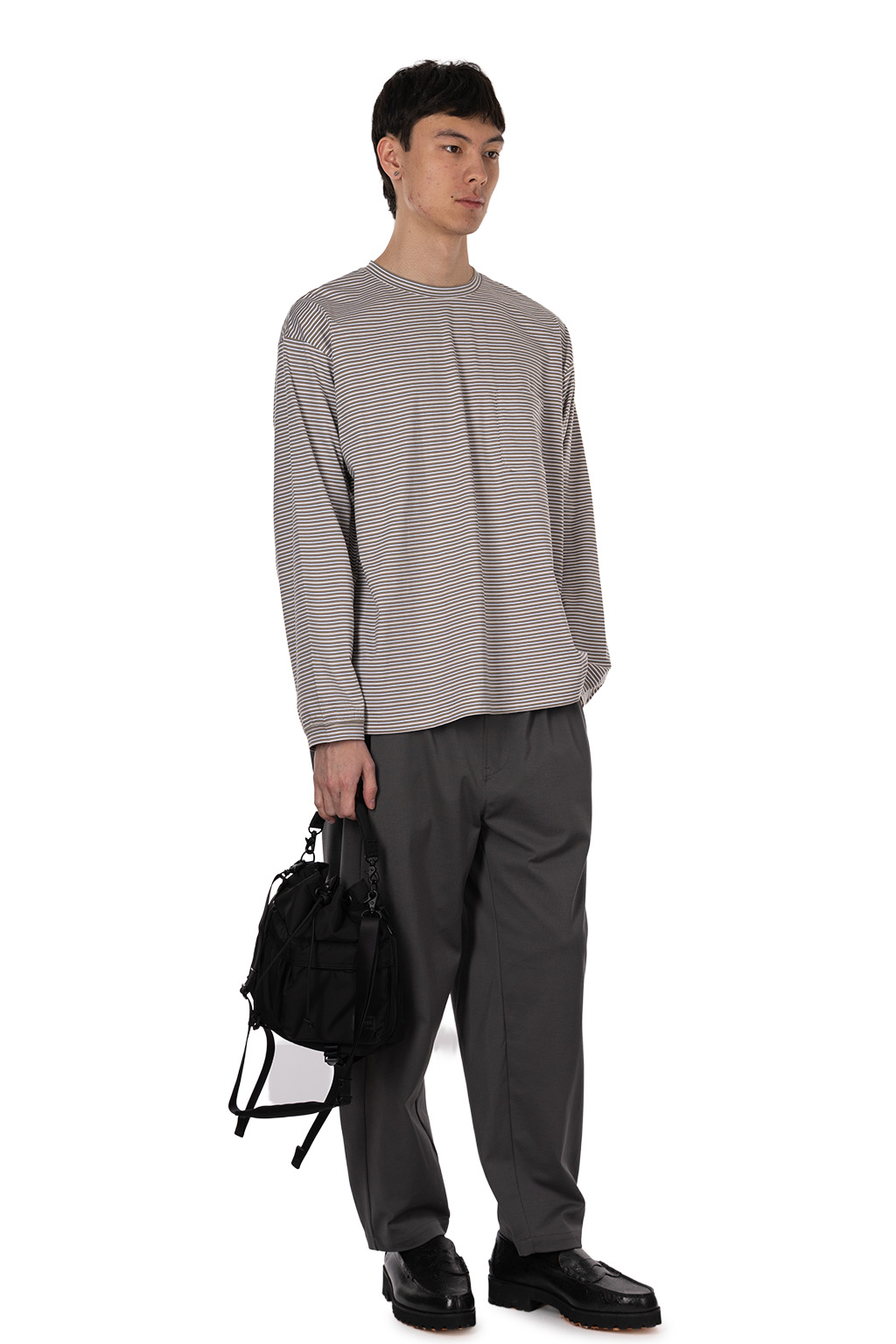 Still by hand - Striped long sleeve - Beige x White