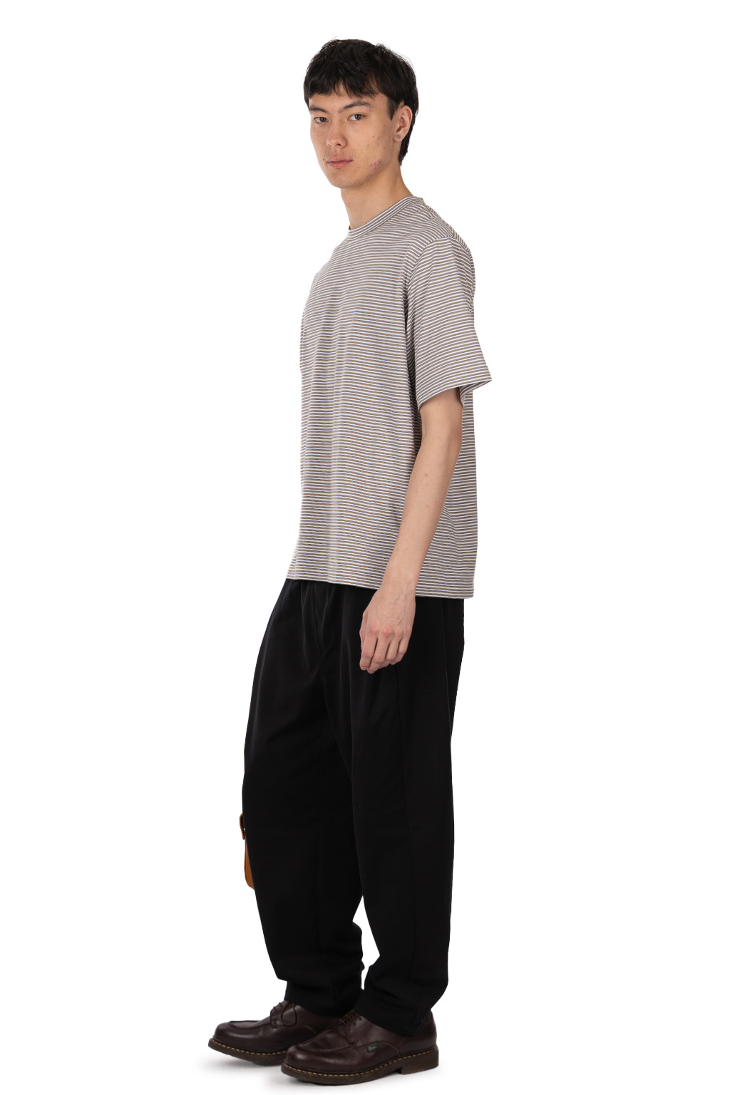 Still by hand - Striped t-shirt  - Beige White