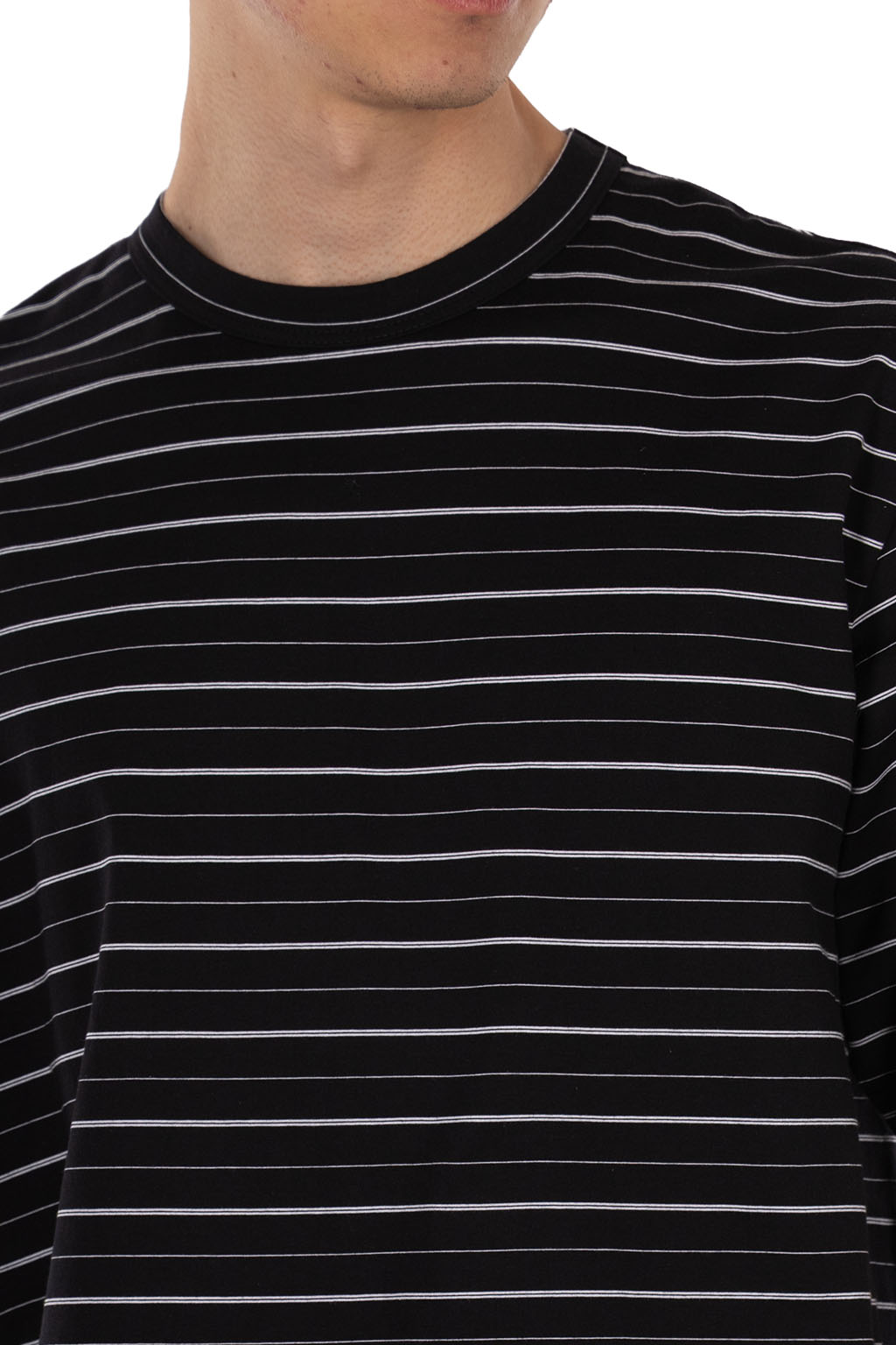 Still by hand - Striped t-shirt  -  Black White