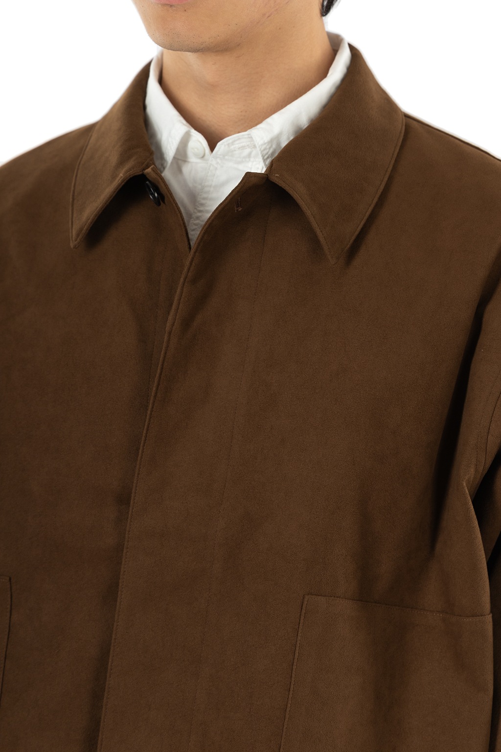 Still by hand - Synthetic Leather Short Blouson - Brown