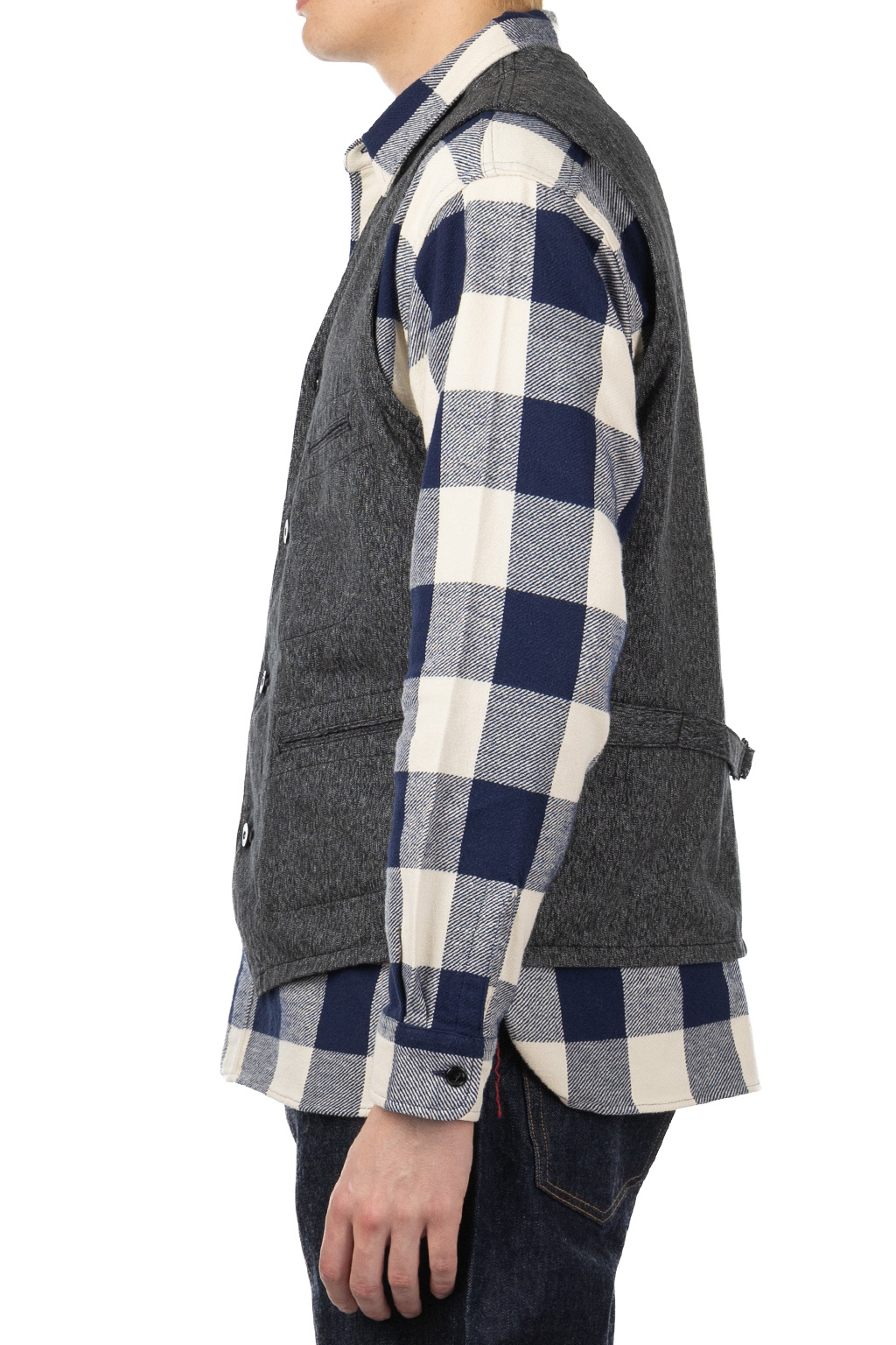 Sugar Cane - 9oz Black Covert Vest - Black