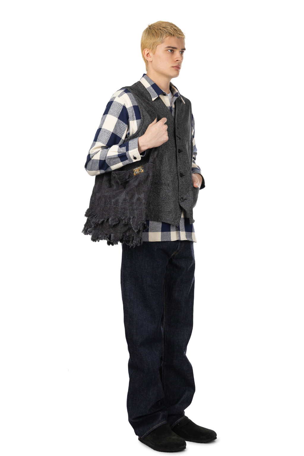 Sugar Cane - 9oz Black Covert Vest - Black