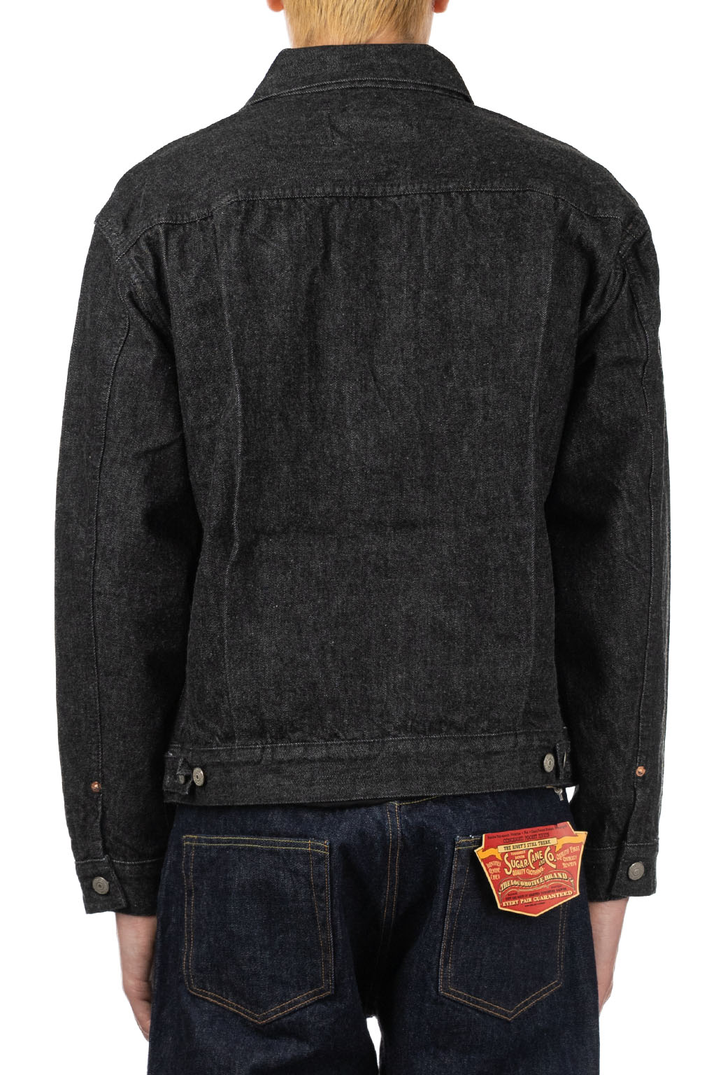 Sugar Cane - Type 2 Jacket- Black Sulfer-dyed - Black