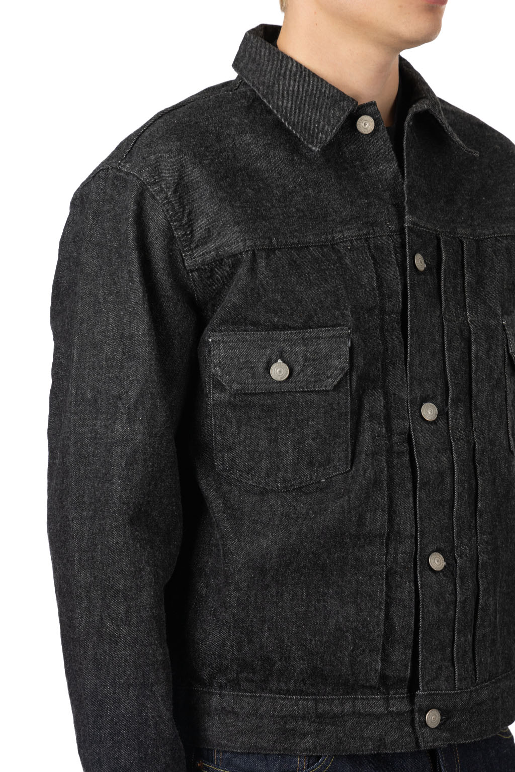 Sugar Cane - Type 2 Jacket- Black Sulfer-dyed - Black