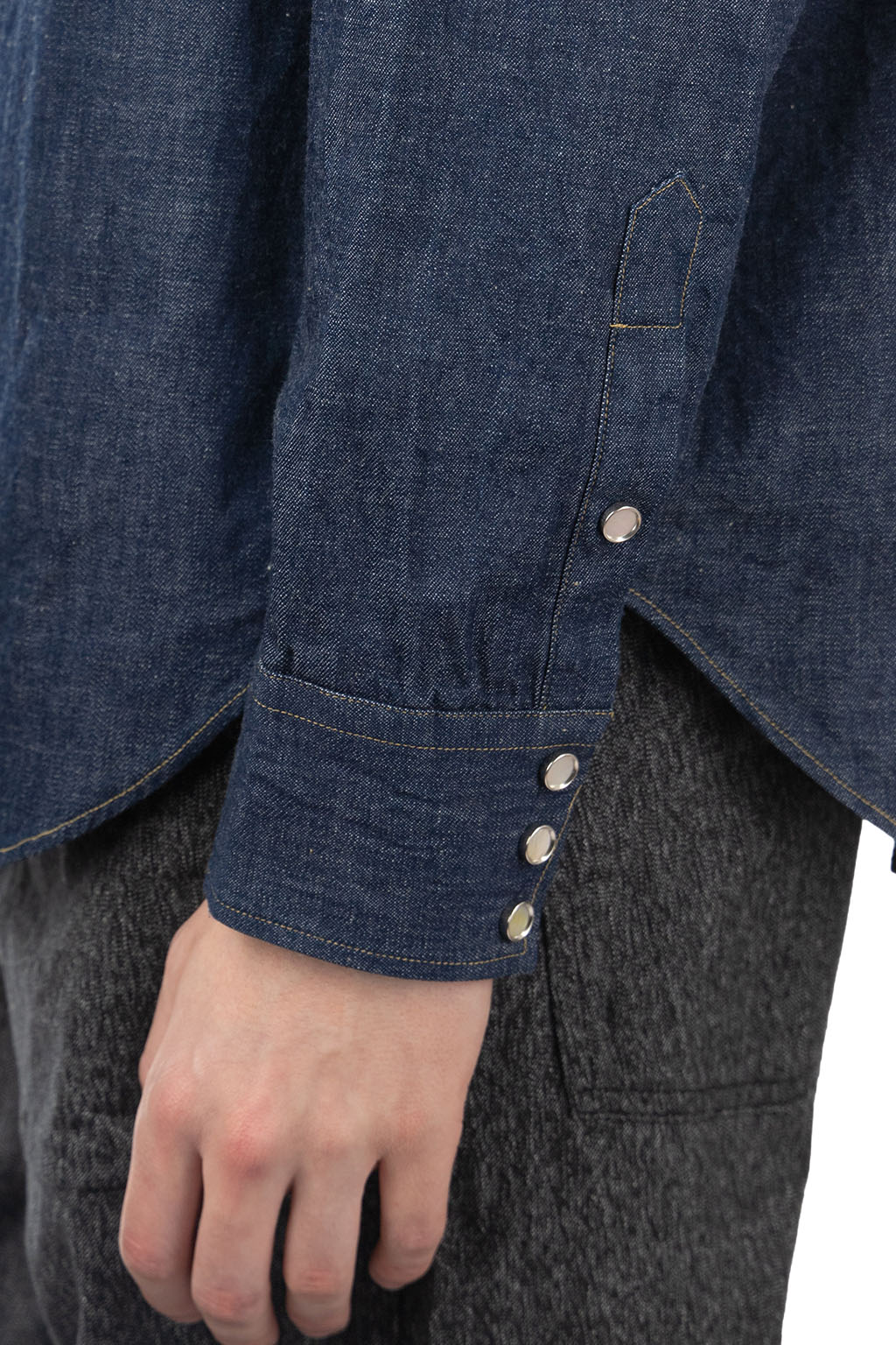 Sugar Cane - Western Shirt -  Blue Denim