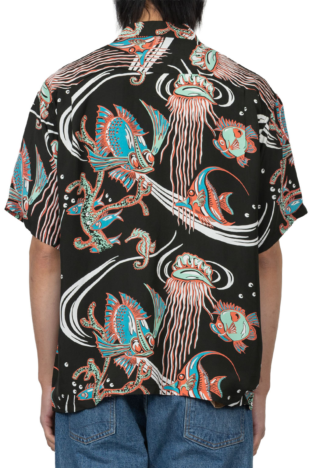 Sun Surf - Rayon Hawaiian Shirt - Bug Eyed Fish Shirt