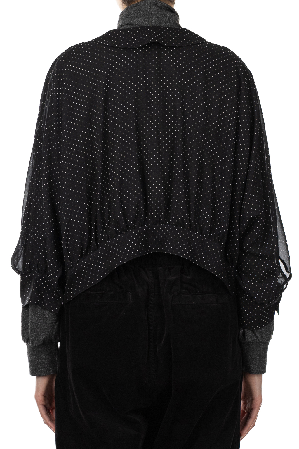TOUJOURS - Collared Bolero Blouse - Midnight