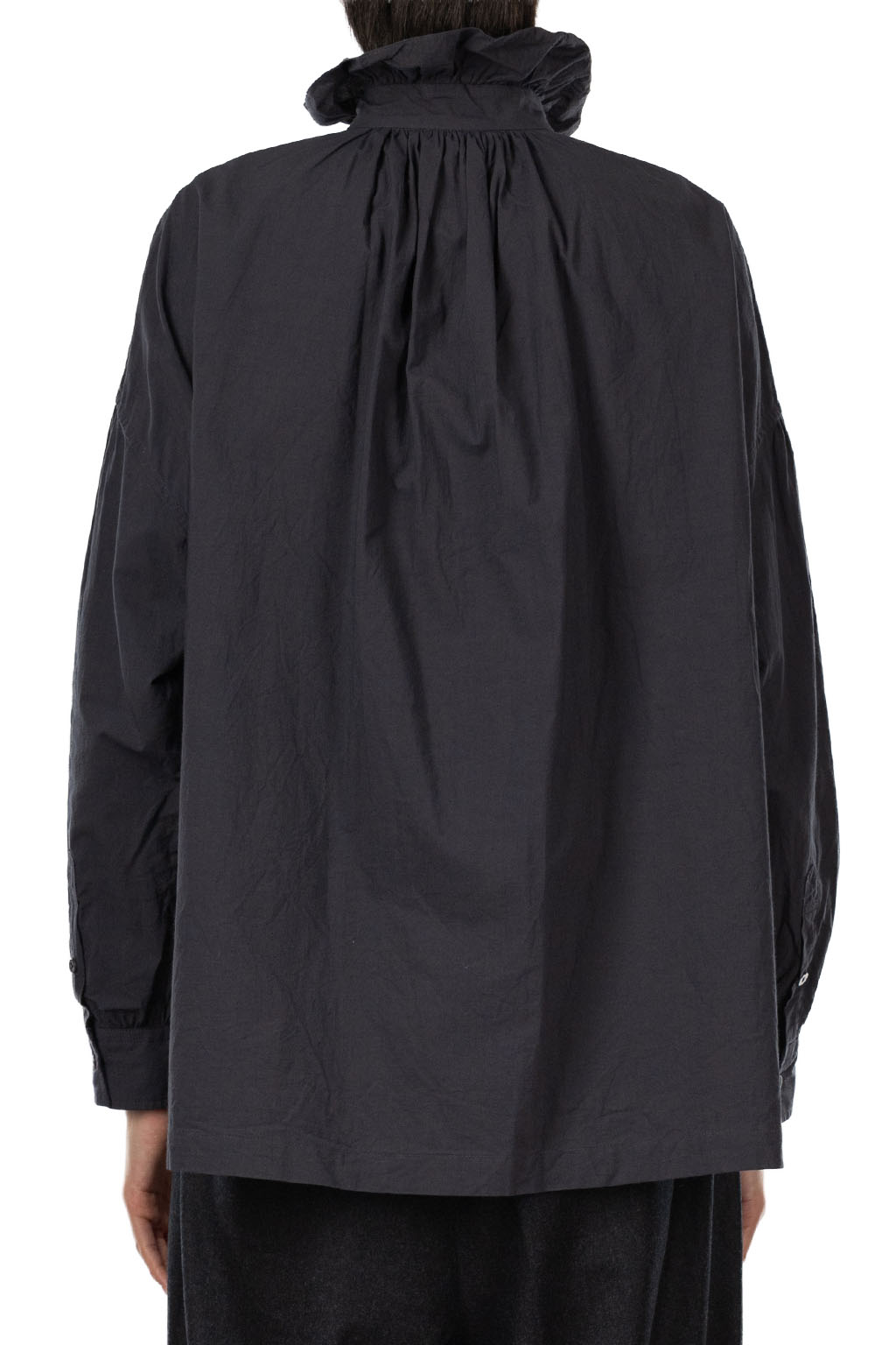 TOUJOURS - Ruffle Shirt - Ink