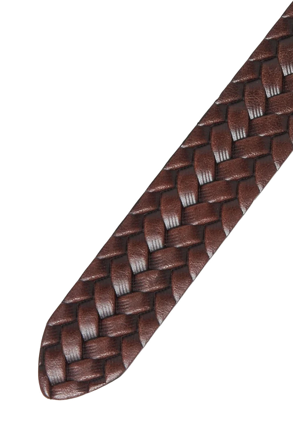 Taiga Takahashi - Lot.21 Basketweave Pattern Belt - Bud Dyed Brown