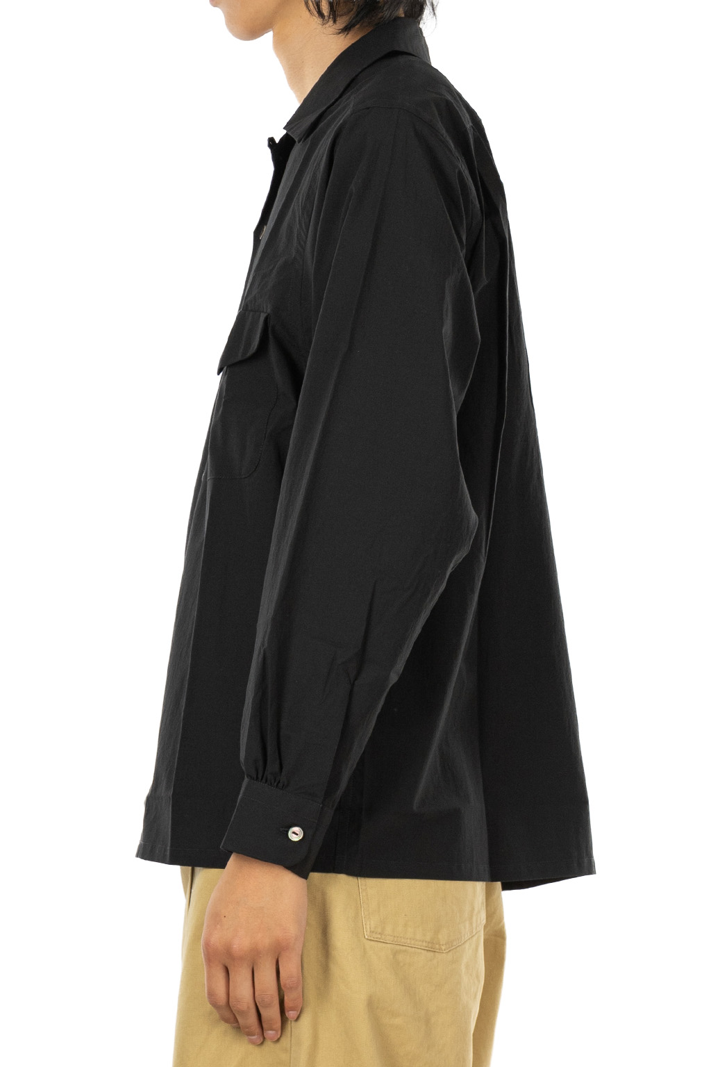 Taiga Takahashi - Lot. 101 Open Collar Shirt- Black