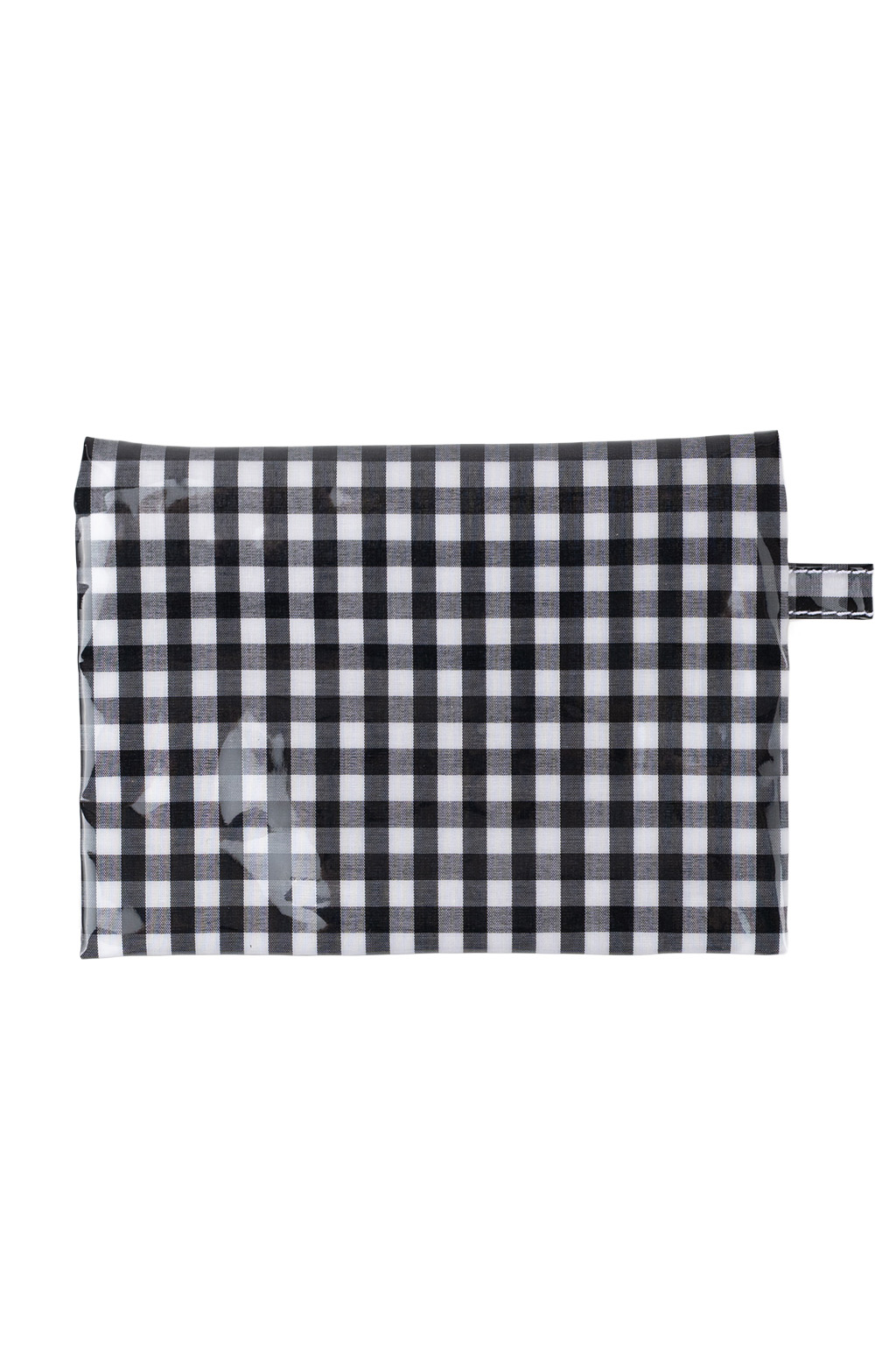 Tembea - Flat Pouch Medium - Gingham Black
