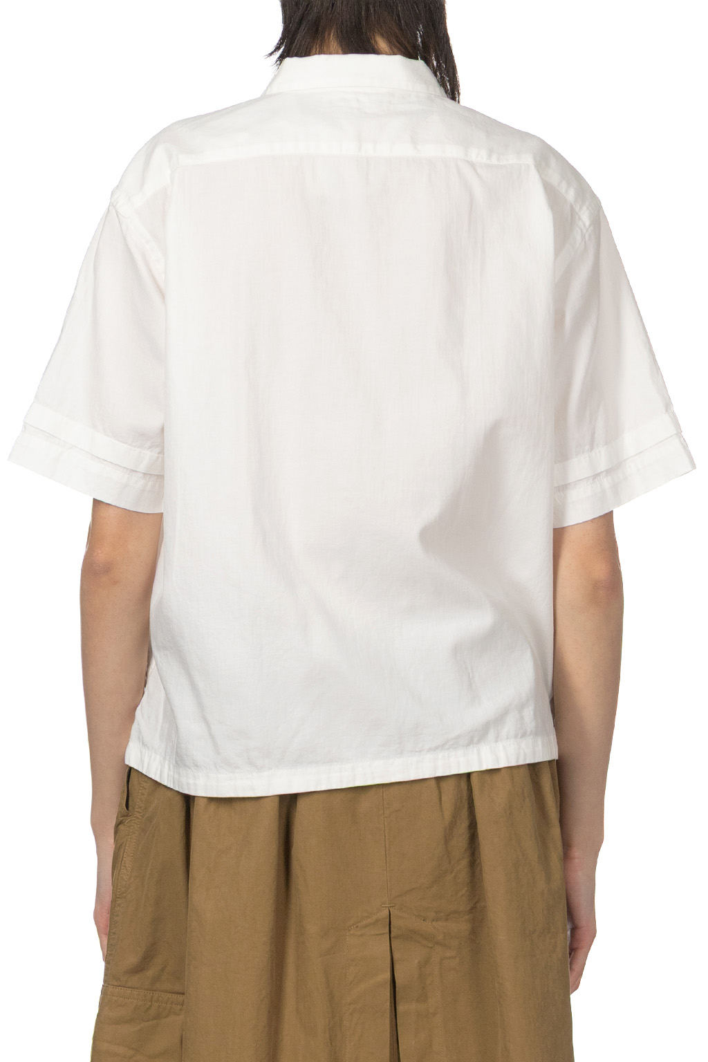 Tigre Brocante - Organic Twill Tuck Beach Short Sleeve Shirt - White