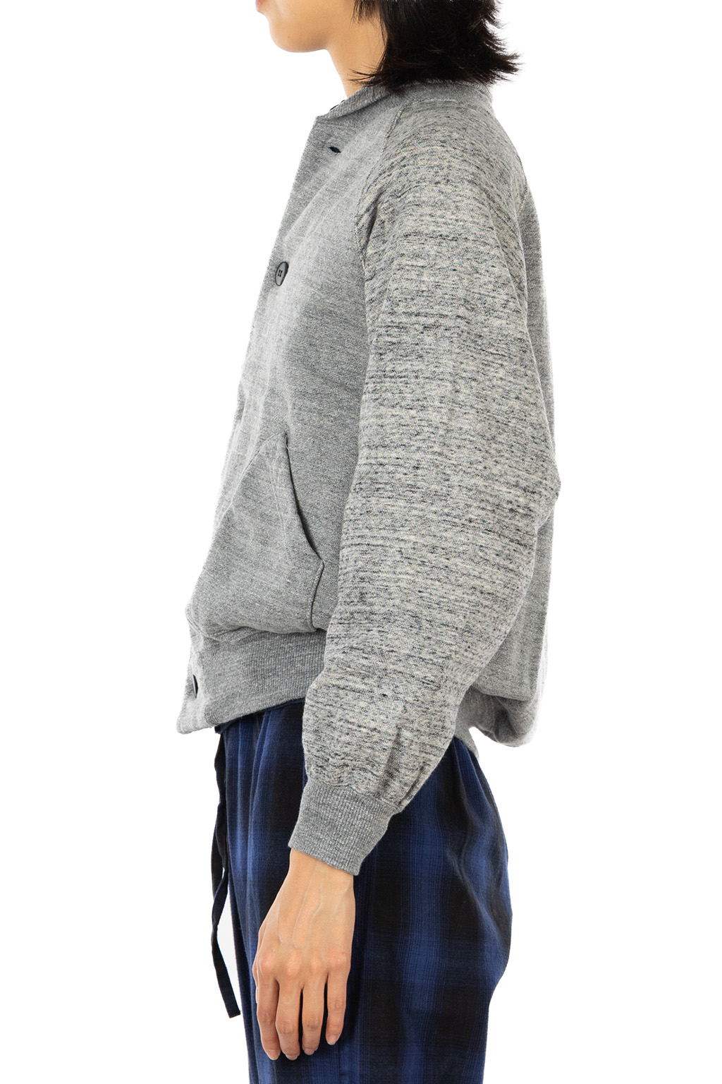 Tigre Brocante - Women Vintage Heathered Fleece Baseball Jacket - Grey