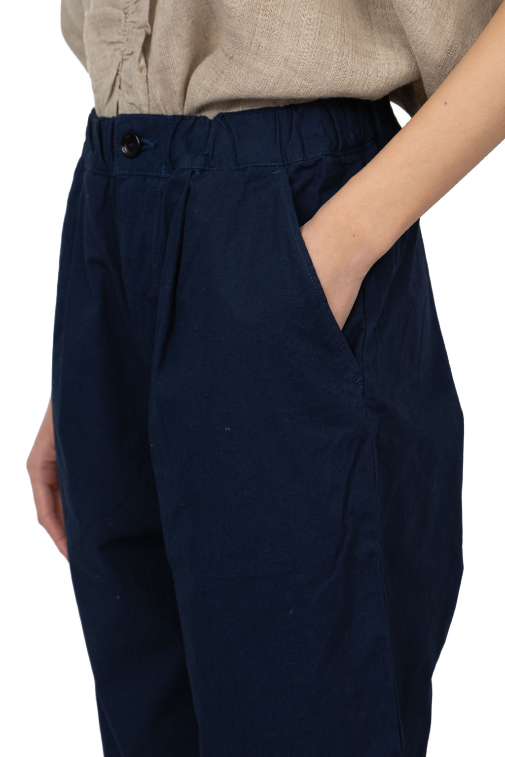 Tigre Brocante - Zimbabwe Samurai Cropped Pants-Blue