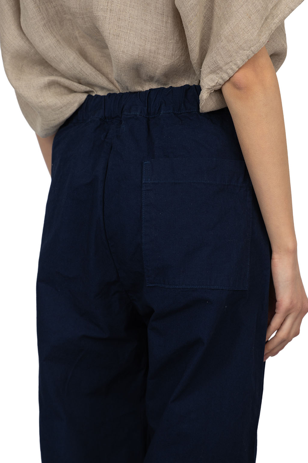 Tigre Brocante - Zimbabwe Samurai Cropped Pants-Blue