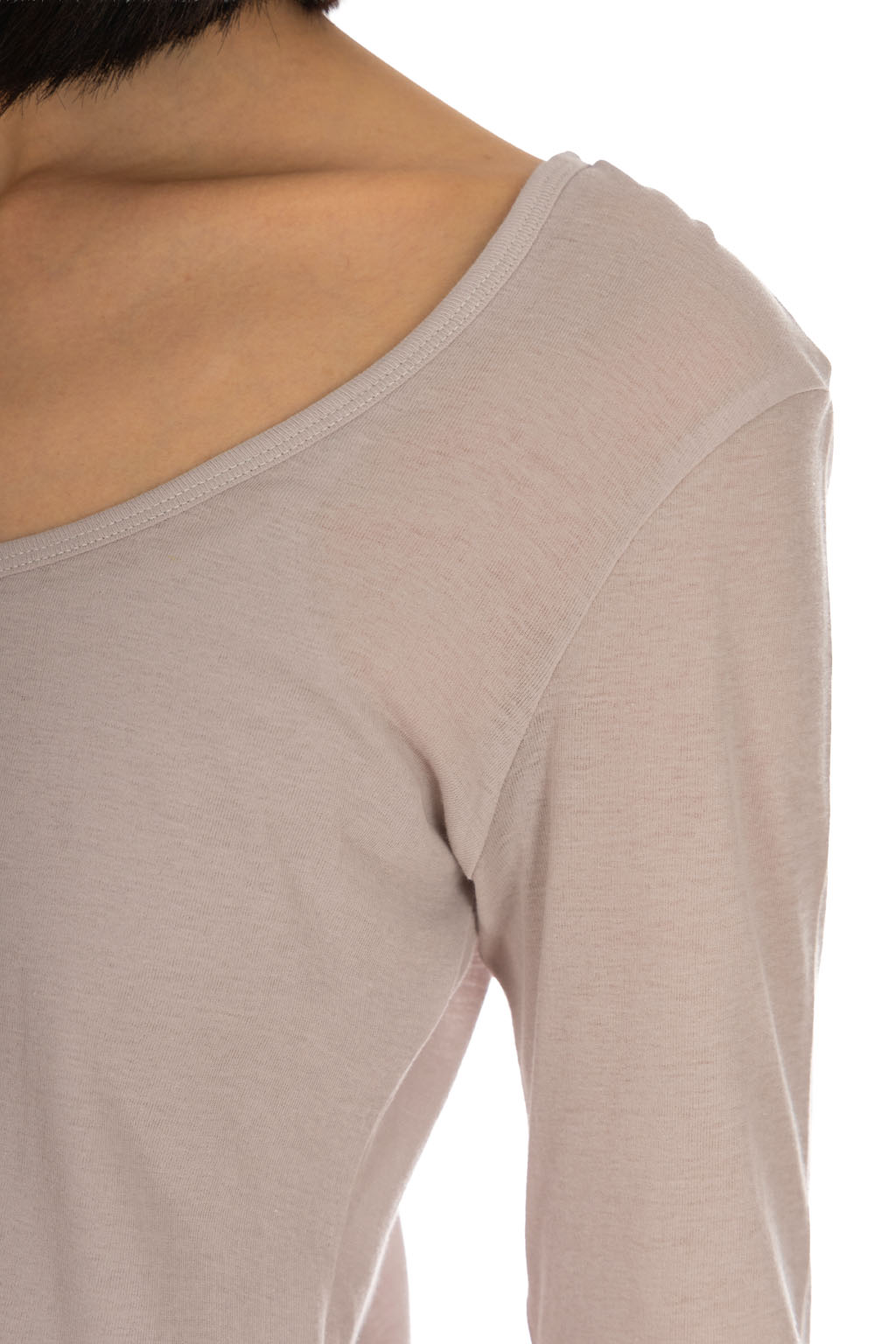 Tu es mon Tresor - U-Neck Top - Greige