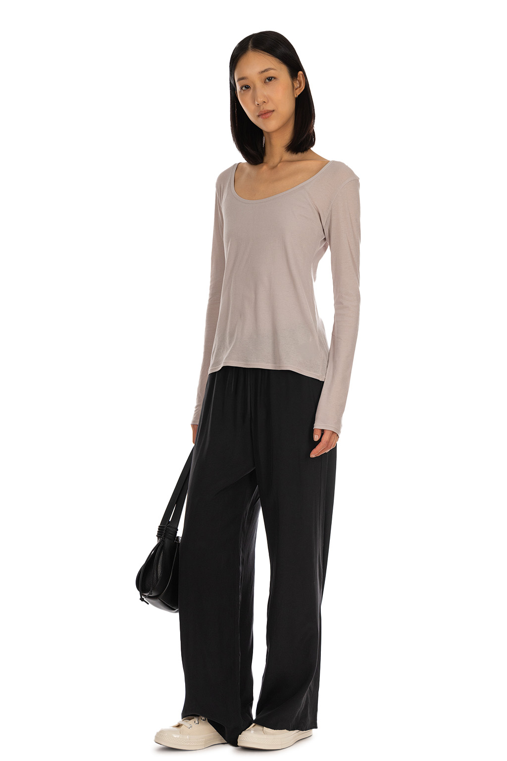 Tu es mon Tresor - U-Neck Top - Greige