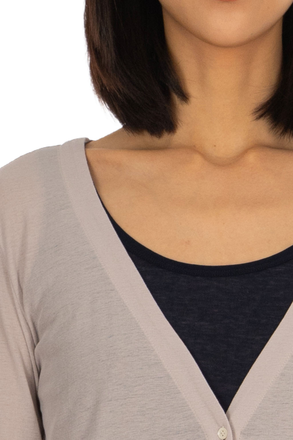 Tu es mon Tresor - V-Neck Cardigan - Greige