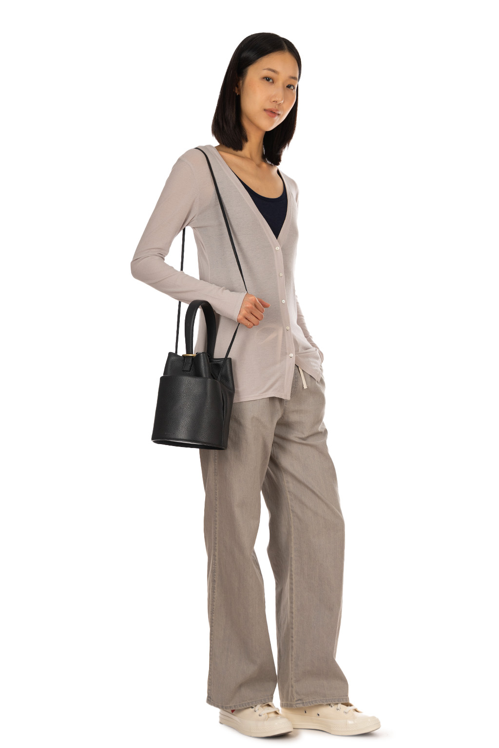 Tu es mon Tresor - V-Neck Cardigan - Greige