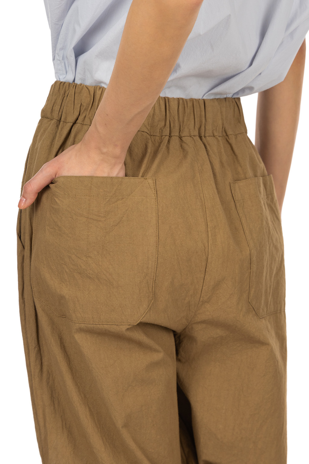 Veritecoeur - Cross Washer Easy Pants - Beige
