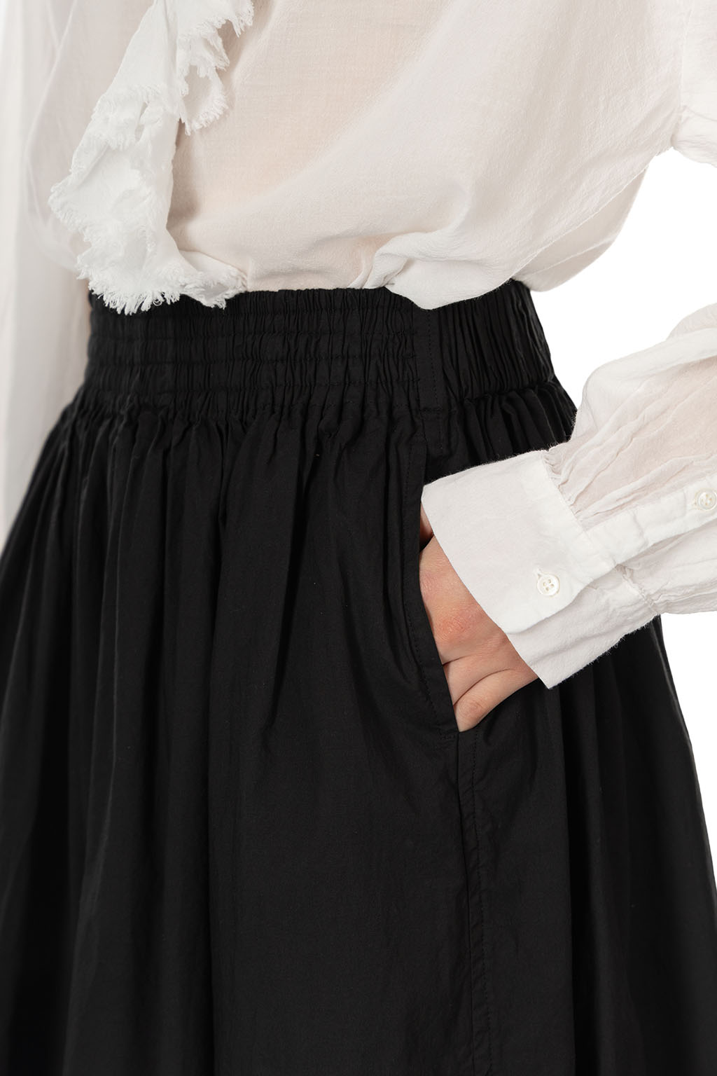 Veritecoeur - Shirred Skirt - Black