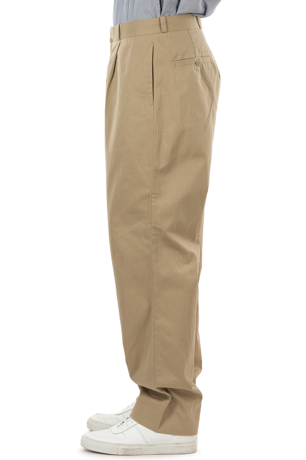 YAECA - Men's Chino Trousers - Tucked Tapered - Khaki