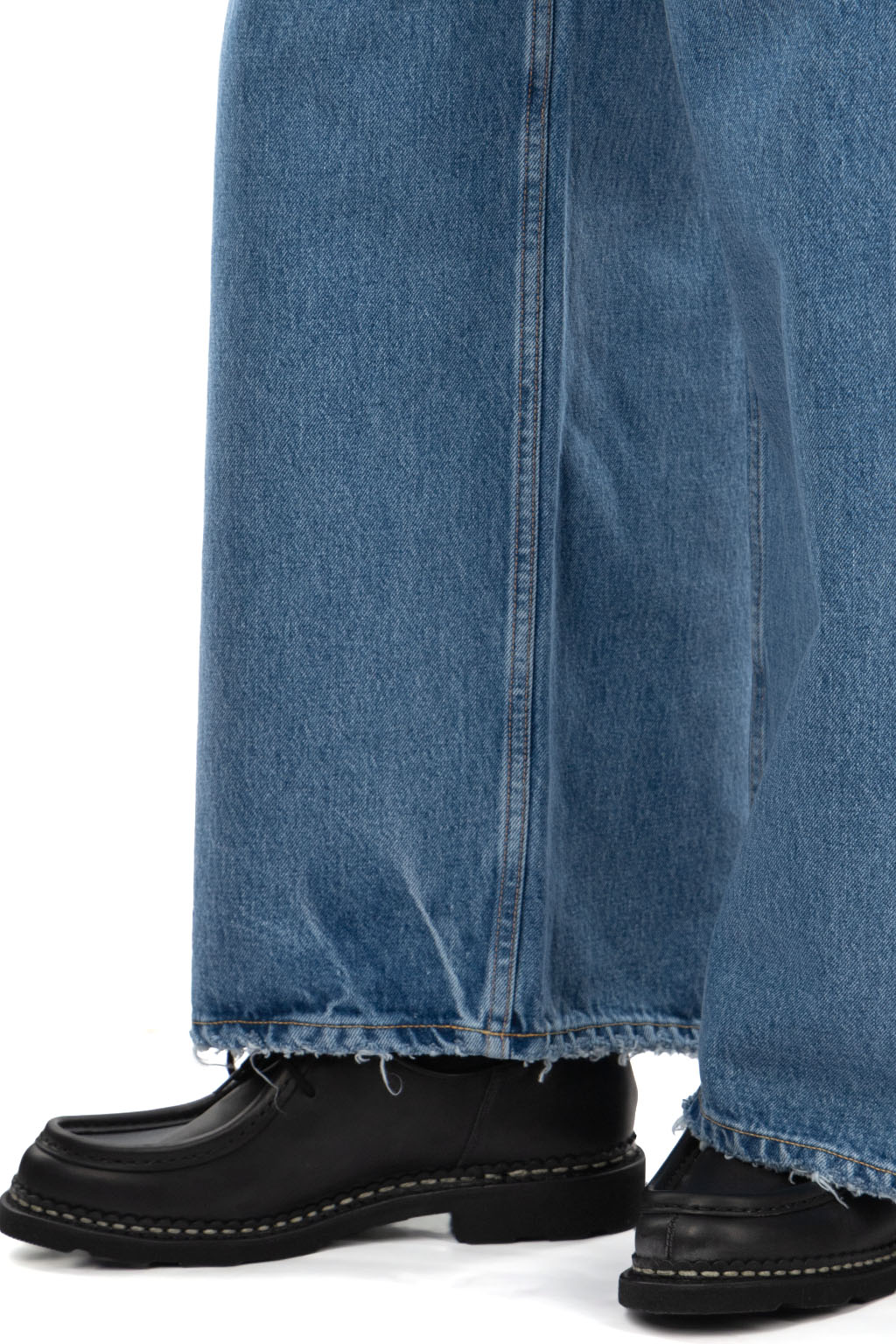 YLEVE - 13.5oz Denim High Waist Wide Pants - Indigo