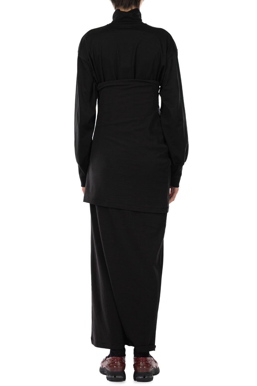 YLEVE - 80/2 High-Twisted Gauze Bare Jersey One Piece - Black