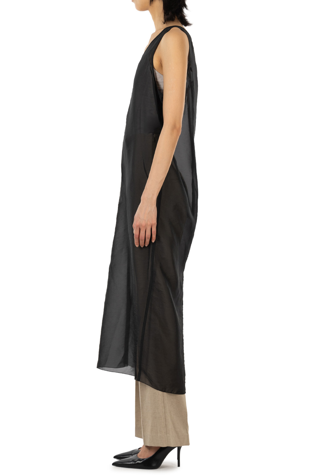 YLEVE - Fibril Layered Dress - Black