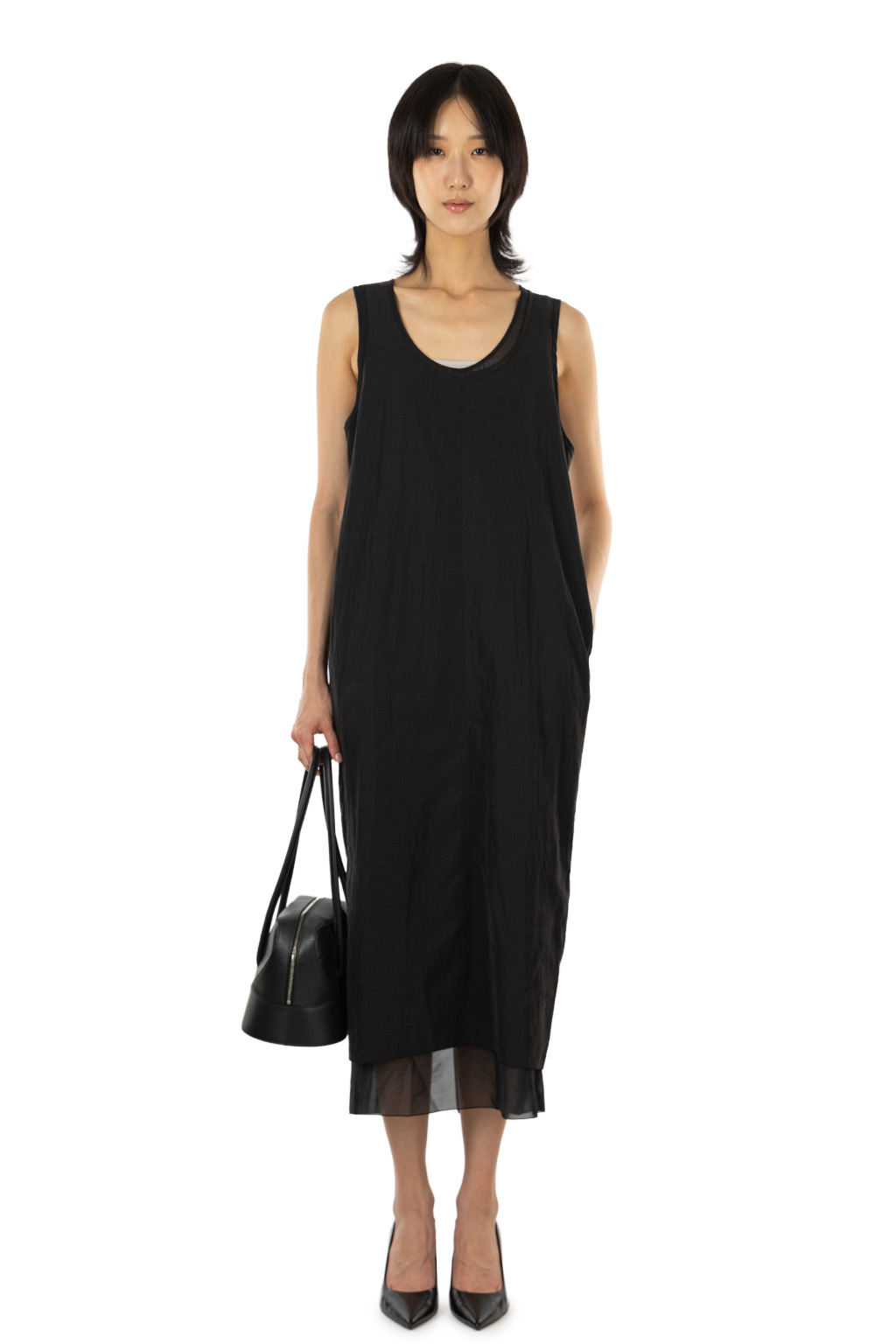 YLEVE - Fibril Layered Dress - Black