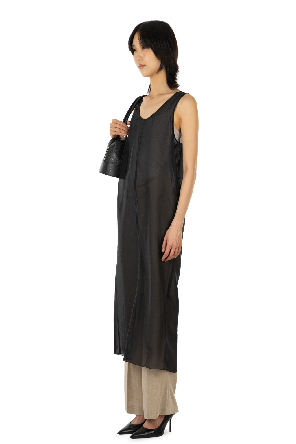 YLEVE - Fibril Layered Dress - Black