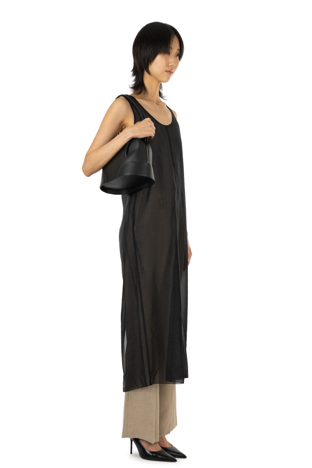 YLEVE - Fibril Layered Dress - Black