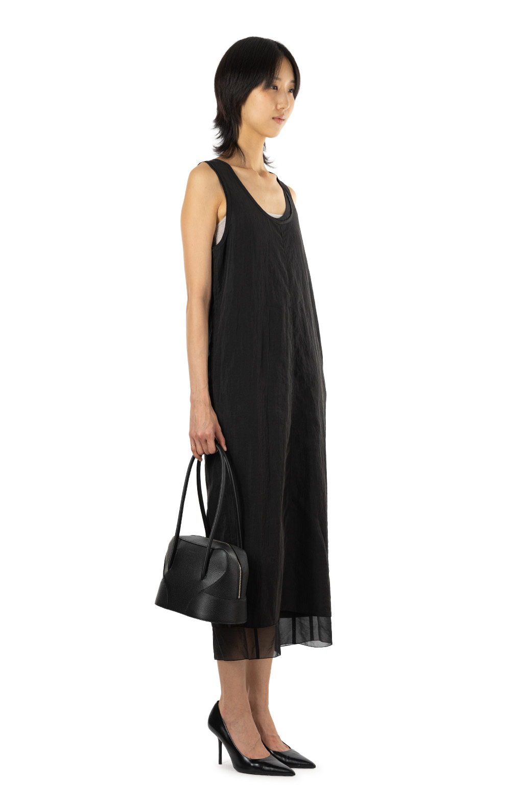 YLEVE - Fibril Layered Dress - Black
