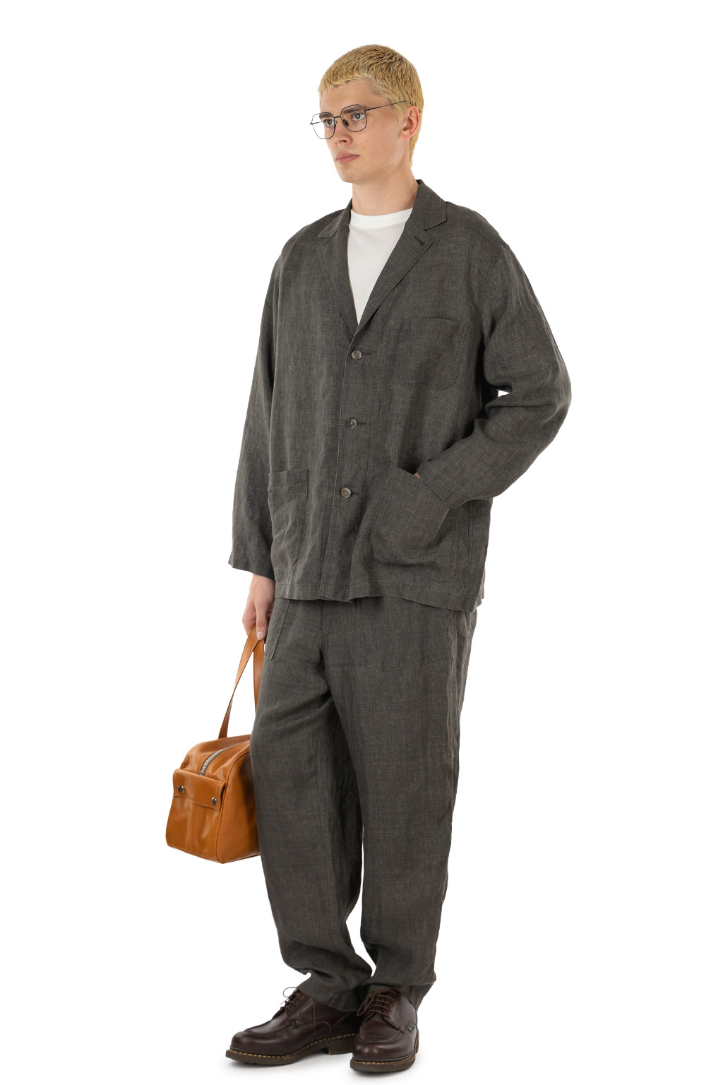 YLEVE - Linen Poplin Jacket - Sumi