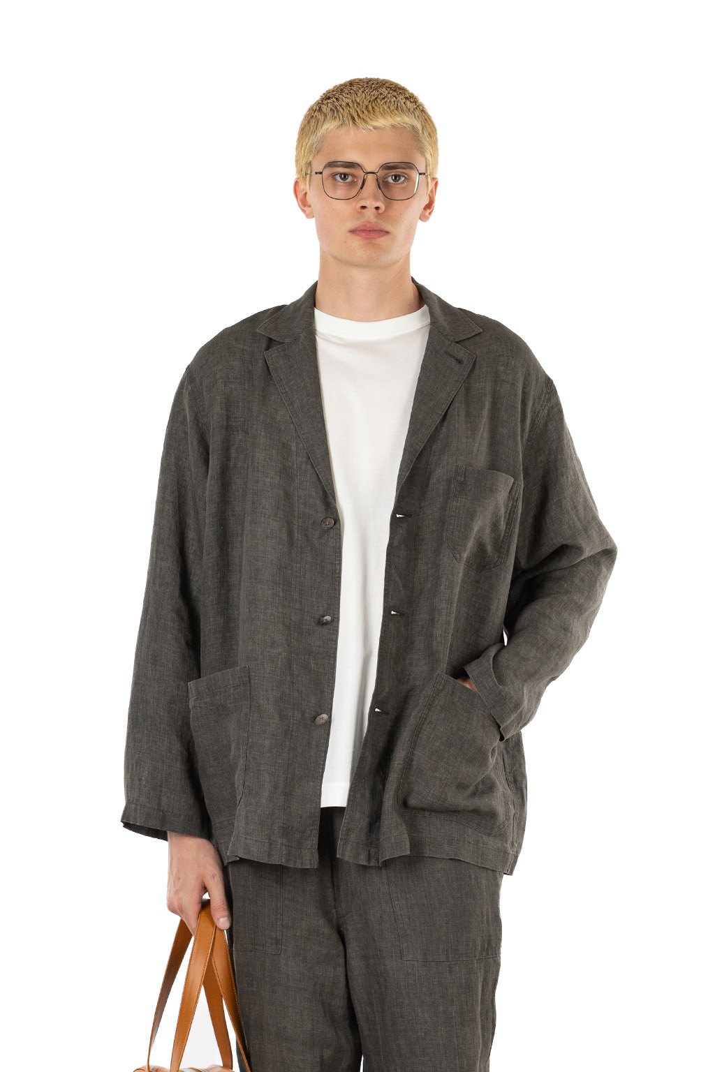 YLEVE - Linen Poplin Jacket - Sumi