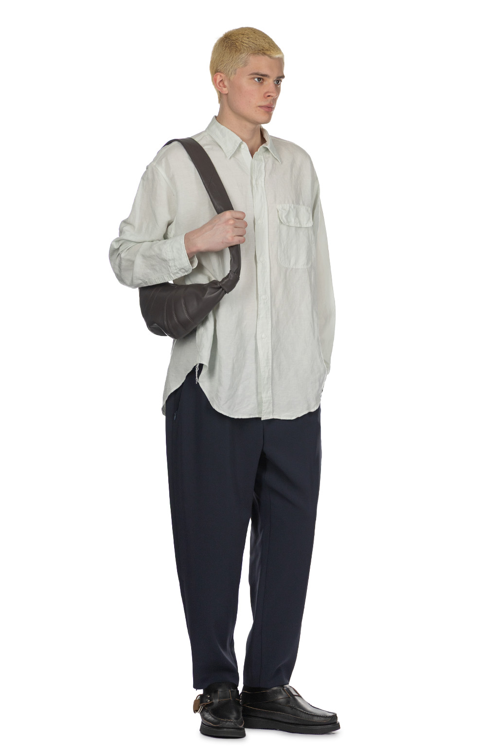 YLEVE - Viscose Linen Shirt - Sax