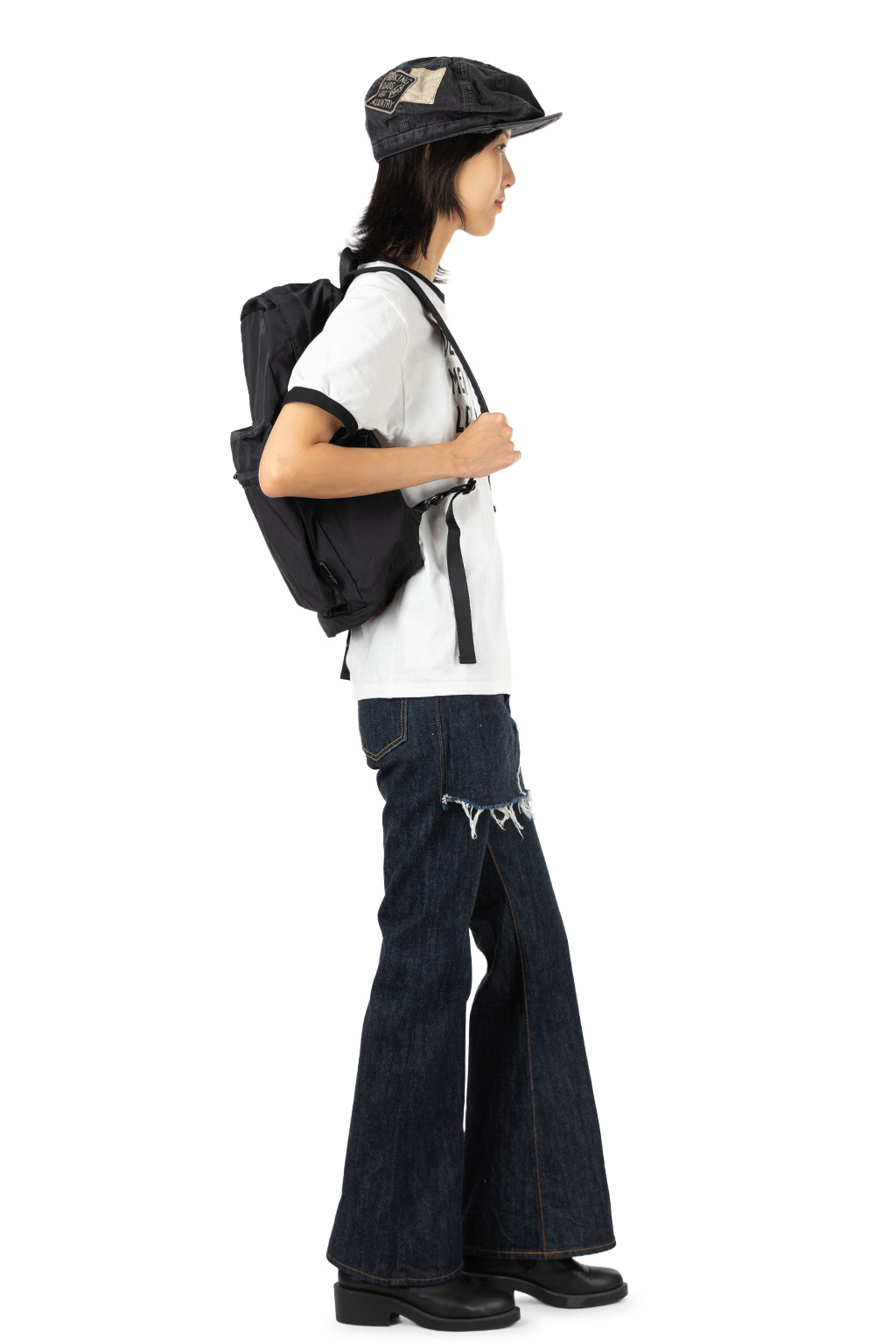 Amiacalva - Gabardine Backpack Single Pocket - Black