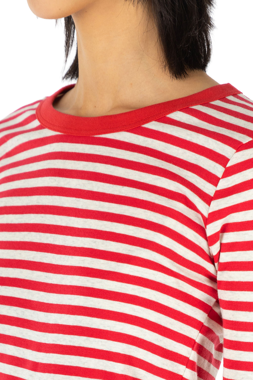 harmonie - Border Stripe LS Tee - Red