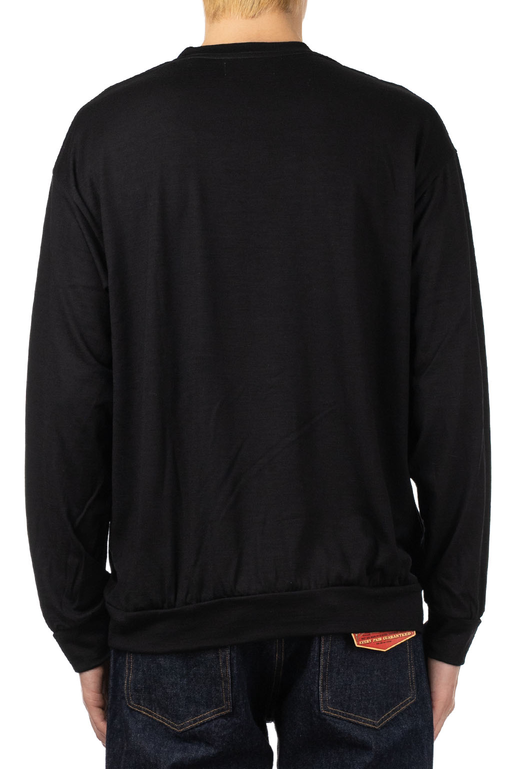 Markaware - Wool Single Jersey Washable Crew Neck - Black