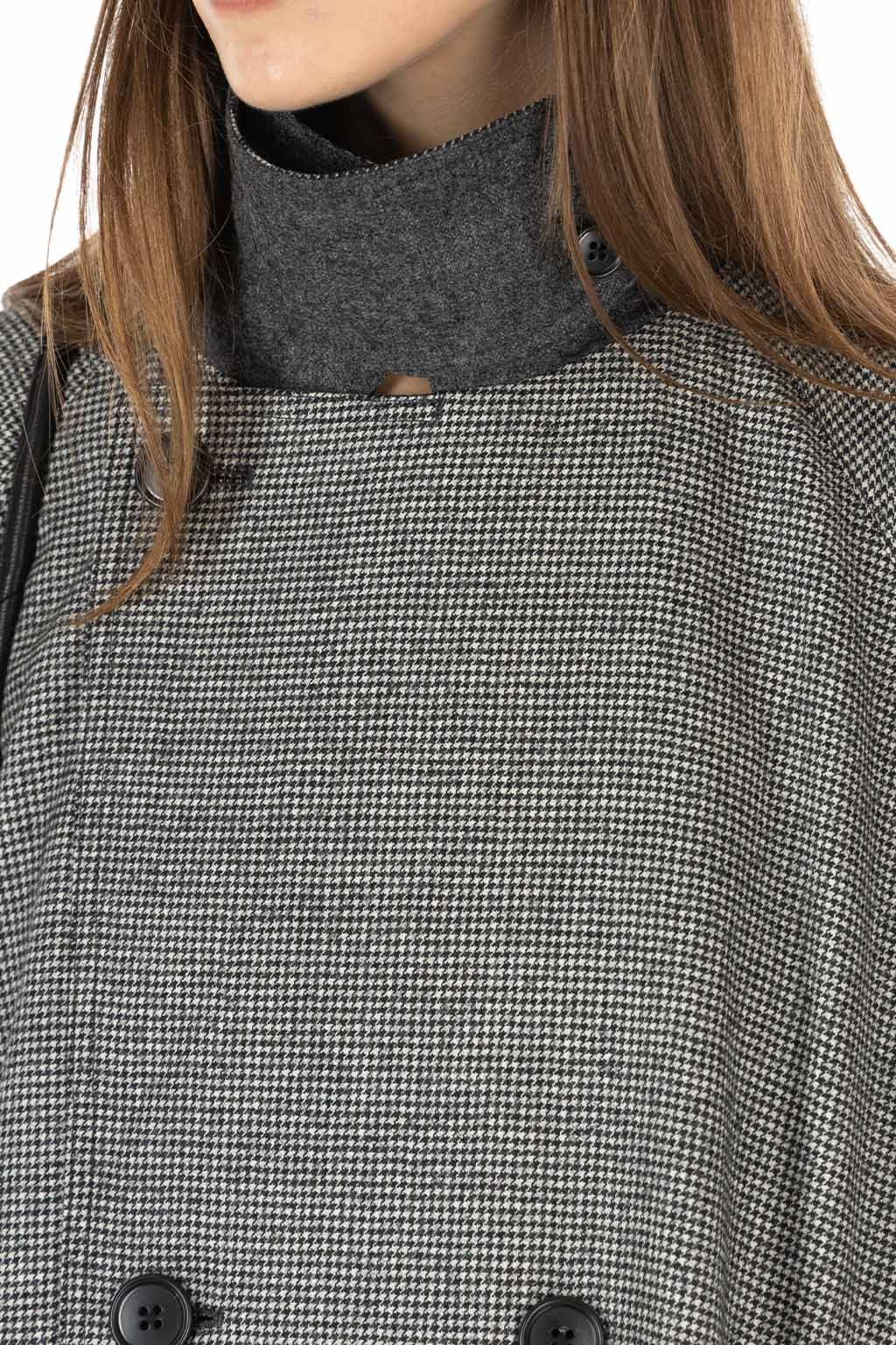nicholson & nicholson - VICTOR Houndstooth Wool Coat - Black White