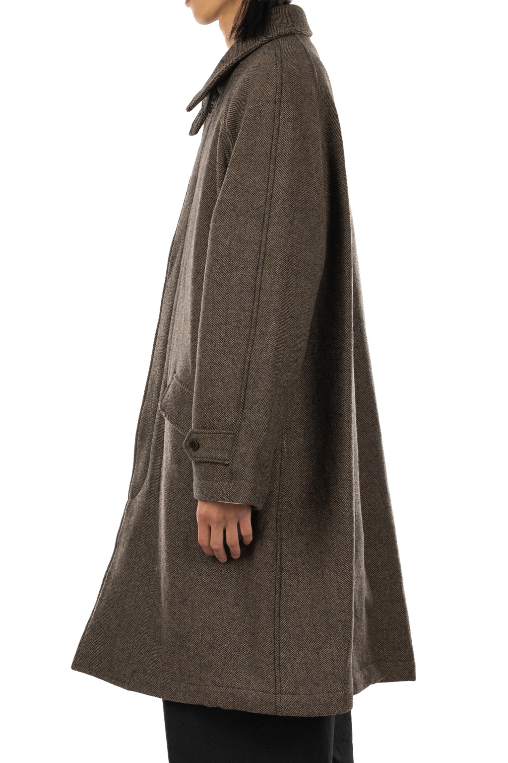 ts(s) - Fly Front Raglan Sleeve Coat - Brown