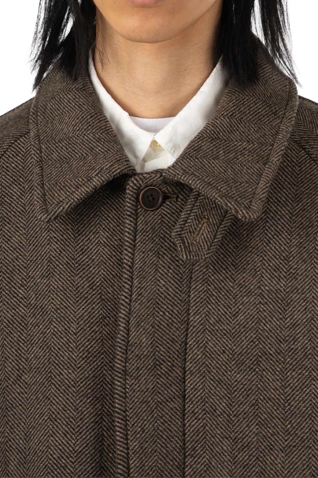 ts(s) - Fly Front Raglan Sleeve Coat - Brown